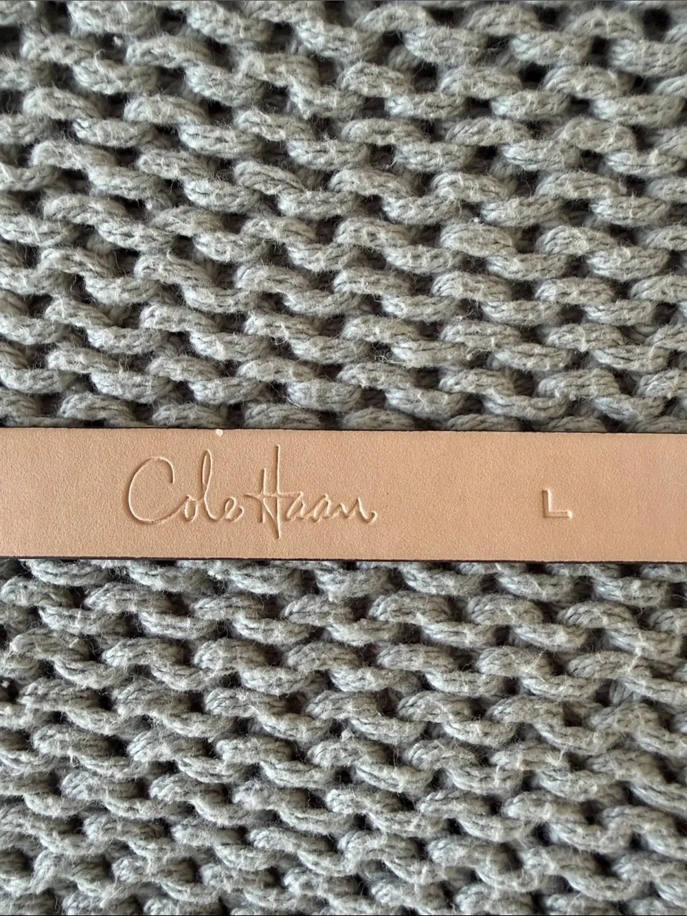 Cole Hahn Brown Leather Belt with Gold Buckle